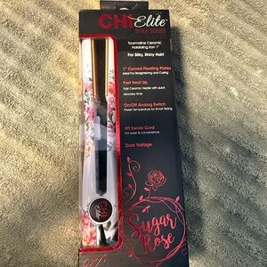 CHI Elite Sugar Rose Hair Straightener - Black and Red